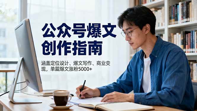 （16380期）公众号爆文创作指南，涵盖定位设计+爆文写作+商业变现，单篇爆文涨粉5000+-小千网络