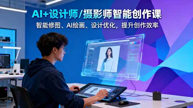 （16398期）AI+设计师/摄影师智能创作课：智能修图、AI绘画、设计优化，提升创作效率-小千网络
