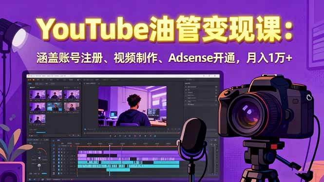 （15987期）2025YouTube油管变现课：涵盖账号注册、视频制作、Adsense开通，月入1万+-小千网络