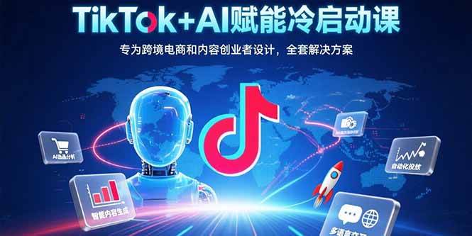 （15561期）TikTok+AI赋能冷启动课：专为跨境电商和内容创业者设计，全套解决方案-小千网络
