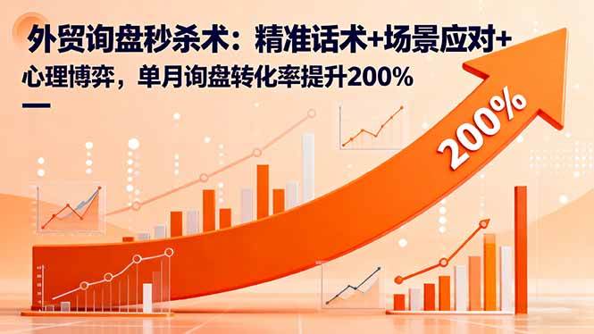 （16357期）外贸询盘秒杀术：精准话术+场景应对+心理博弈，单月询盘转化率提升200%-小千网络