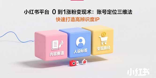 （15656期）小红书平台0到1涨粉变现术：账号定位三维法，快速打造高辨识度IP-小千网络