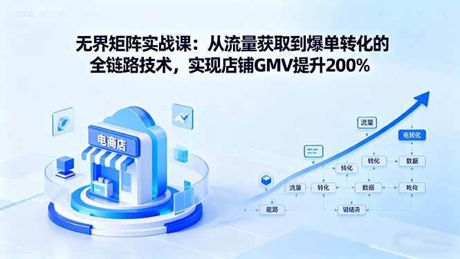 （16104期）无界矩阵实战课：从流量获取到爆单转化的全链路技术，实现店铺GMV提升200%-小千网络