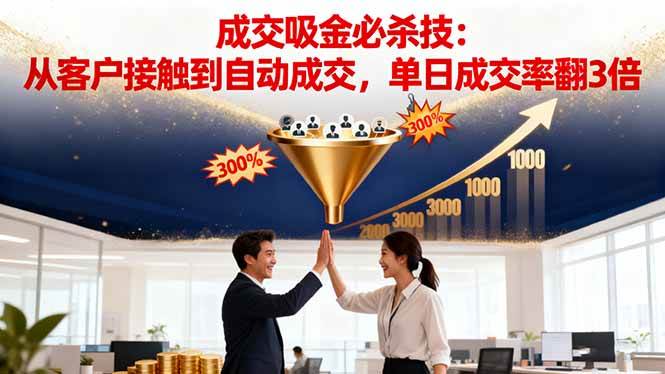 （16432期）吸金成交营销必杀技：从客户接触到自动成交，单日成交率翻3倍-小千网络