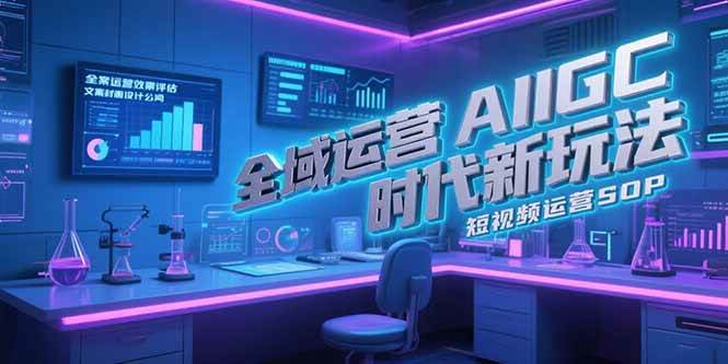（15327期）全域运营AIGC时代新玩法，文案封面设计公式，短视频运营SOP-小千网络