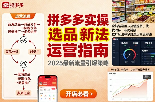 王校长9月12拼多多实操新玩法，全链路涵盖从店铺选品、找对标，布局链接，推广玩法等多维度运营思路-小千网络