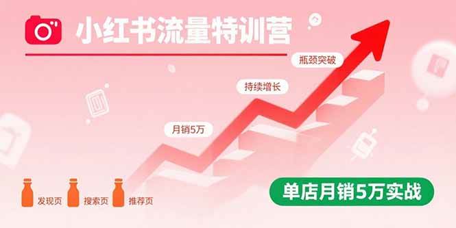 （15936期）小红书流量特训营：突破流量瓶颈，实现店铺持续增长，单店月销5万实战-小千网络