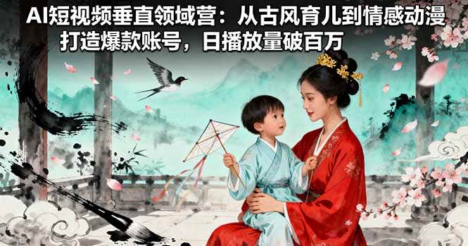（16195期）AI短视频垂直领域营：从古风育儿到情感动漫，打造爆款账号,日播放量破百万-小千网络