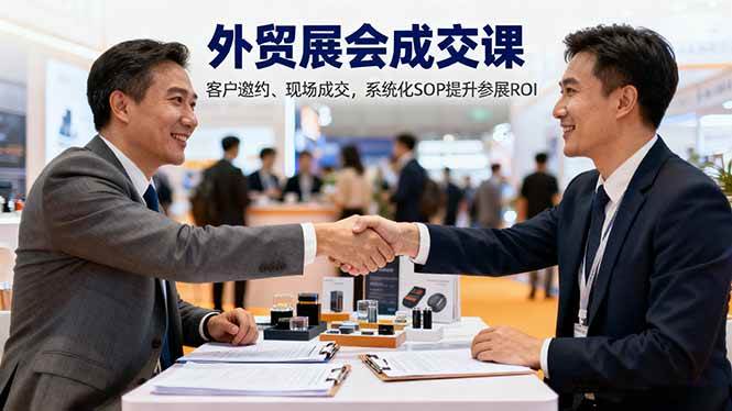 （16356期）外贸展会成交课，含目标制定、客户邀约、现场成交，系统化SOP提升参展ROI-小千网络