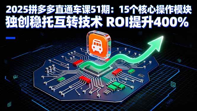 （16020期）2025拼多多直通车课51期：15个核心操作模块 独创稳托互转技术 ROI提升400%-小千网络