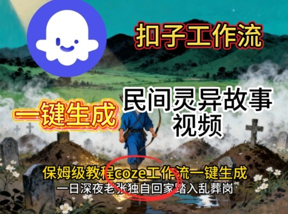 Coze扣子工作流一键生成民间灵异故事视频，保姆级教程搭建教学-小千网络