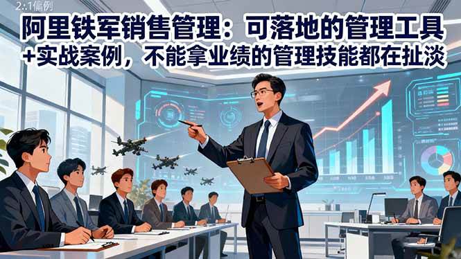 （16436期）阿里铁军销售管理：可落地的管理工具+实战案例，不能拿业绩的管理都在扯淡-小千网络