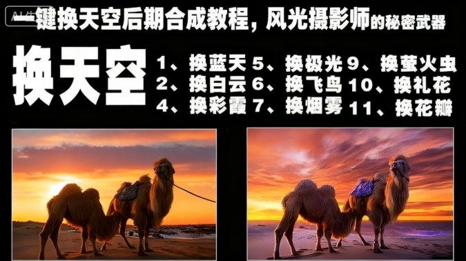 一键换天空后期合成教程，风光摄影师的秘密武器-小千网络