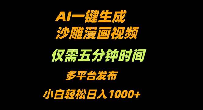 (16320期)AI一键生成沙雕动漫视频,只需5分钟,小白轻松日入1000+-小千网络