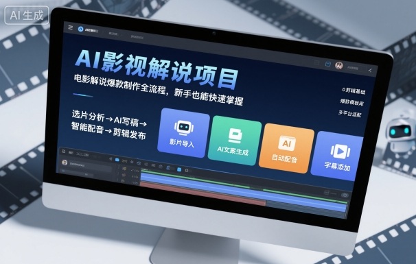 AI影视解说项目，电影解说爆款制作全流程，新手也能快速掌握-小千网络