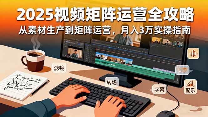 （16333期）2025短视频矩阵运营全攻略：从素材生产到矩阵运营，月入3万实操指南-小千网络