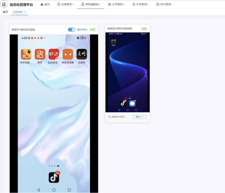云手机群控系统源码 云手机多开群控 自动化管理程序源码-小千网络