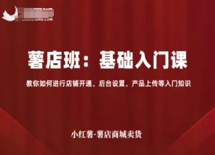 小红薯薯店商城卖货，基础入门课，教你如何进行店铺开通、后台设置、产品上传等入门知识-小千网络