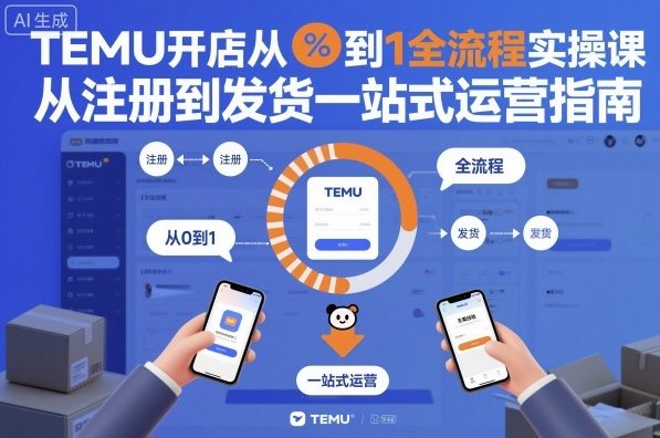 TEMU开店从0到1全流程实操课，从注册到发货一站式运营指南-小千网络
