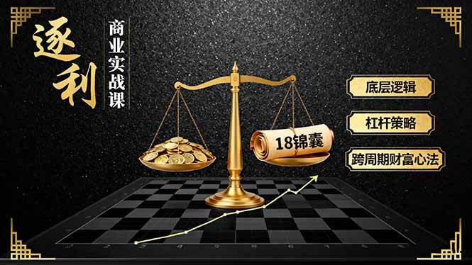 （16046期）《逐 利》商业实战课，底层逻辑、杠杆策略、18锦囊，跨周期财富心法-小千网络