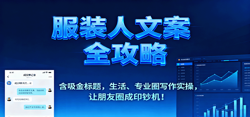 服装人文案全攻略，含吸金标题，生活、专业圈写作实操，让朋友圈成印钞机！-小千网络