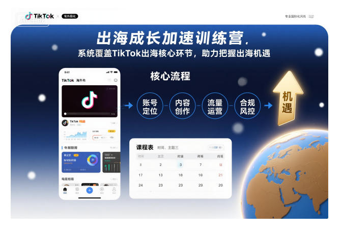 出海成长加速训练营，系统覆盖TikTok出海核心环节，助力把握出海机遇（更新）-小千网络