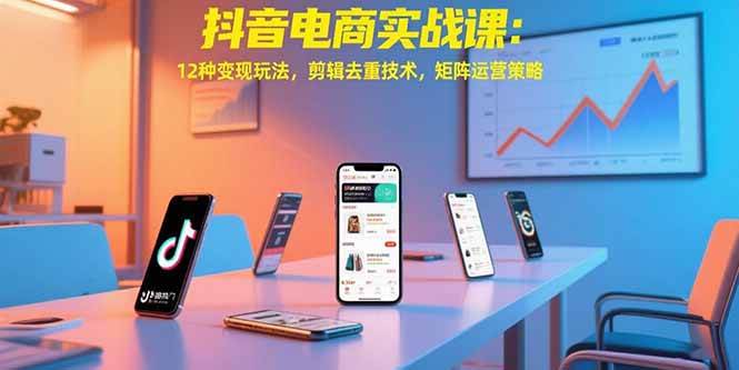 (15478期)抖音电商实战课:12种变现玩法,剪辑去重技术,矩阵运营策略-小千网络