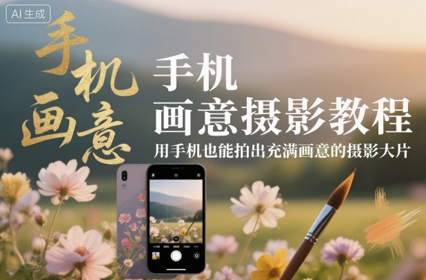 手机画意摄影教程，用手机也能拍出充满画意的摄影大片-小千网络