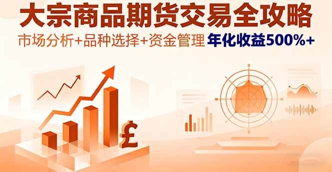 （16083期）大宗商品期货交易全攻略，市场分析+品种选择+资金管理，年化收益500%+-小千网络