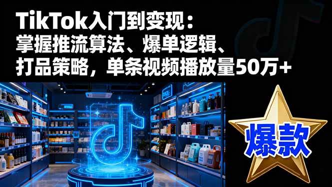 （16367期）TikTok入门到变现：掌握推流算法、爆单逻辑、打品策略，单条视频播放量50w-小千网络