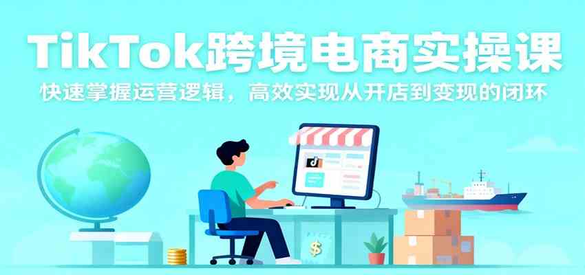 TikTok跨境电商实操课，快速掌握运营逻辑，高效实现从开店到变现的闭环-小千网络