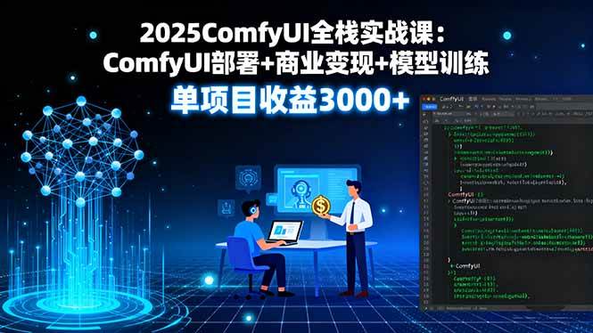 （16013期）2025ComfyUI全栈实战课：ComfyUI部署+商业变现+模型训练，单项目收益3000+-小千网络