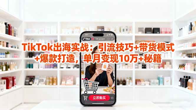（16358期）「TikTok出海实战」引流技巧+带货模式+爆款打造，单月变现10万+秘籍-小千网络