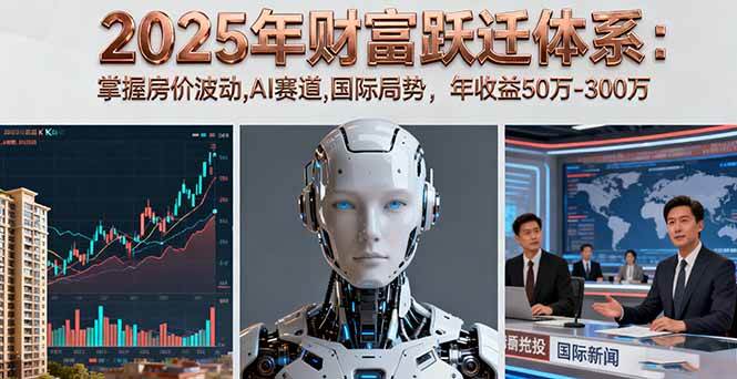 （16217期）2025年财富跃迁体系：掌握房价波动,AI赛道,国际局势，年收益50万-300万-小千网络