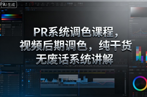 PR系统调色课程，视频后期调色，纯干货无废话系统讲解-小千网络