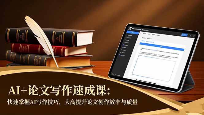 （16568期）AI+论文写作速成课：快速掌握AI写作技巧，大幅提升论文创作效率与质量-小千网络