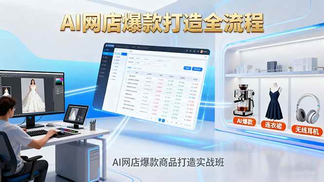（16326期）AI网店爆款商品打造实战班：AI技术实现商品图智能处理，快速搭建AI网店-小千网络