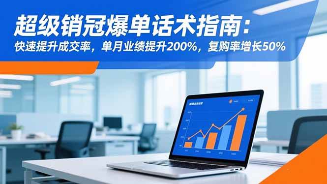 （16511期）超级销冠爆单话术指南：快速提升成交率，单月业绩提升200%，复购率增长50%-小千网络