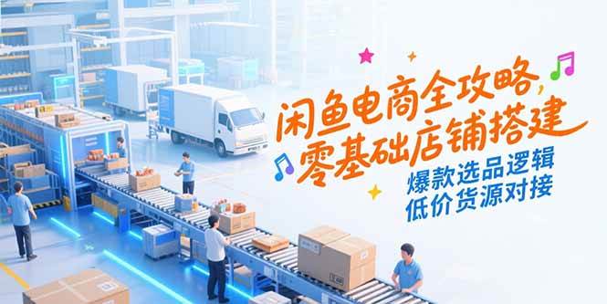 （15325期）闲鱼电商全攻略，零基础店铺搭建，爆款选品逻辑，低价货源对接-小千网络