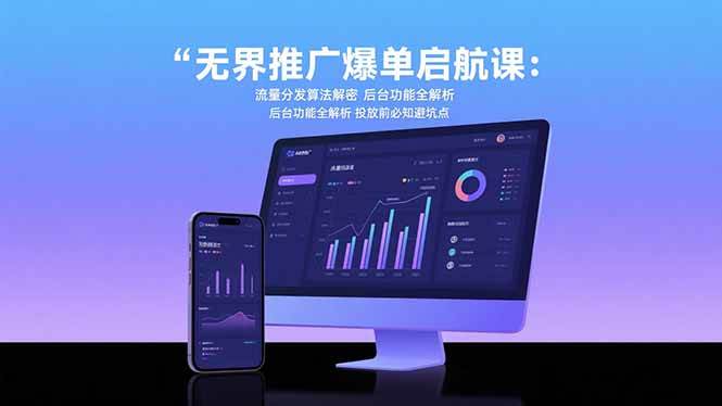 （15567期）无界推广爆单启航课：流量分发算法解密 后台功能全解析 投放前必知避坑点-小千网络