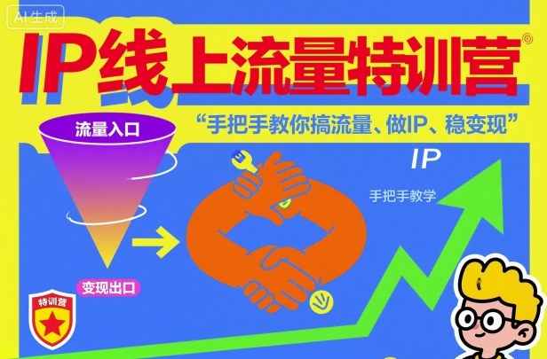 IP线上流量特训营，手把手教你搞流量、做IP、稳变现-小千网络
