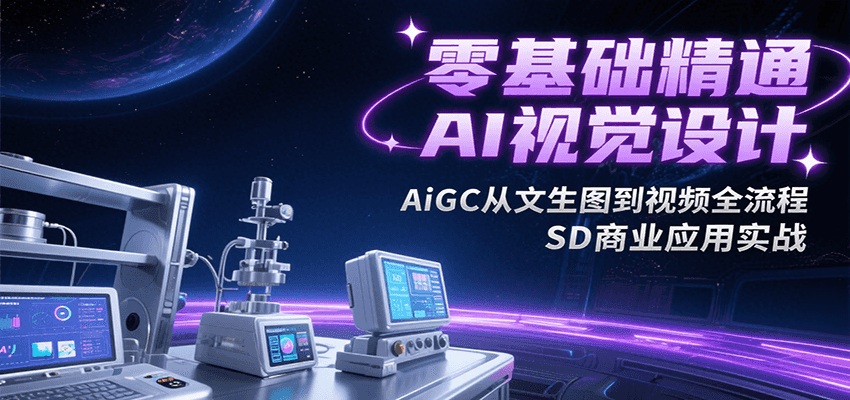 零基础精通AI视觉设计，AiGC从文生图到视频全流程，SD商业应用实战-小千网络