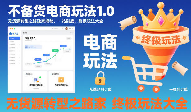 不备货电商玩法1.0，无货源转型之路独家揭秘，一站到底，终极玩法大全-小千网络