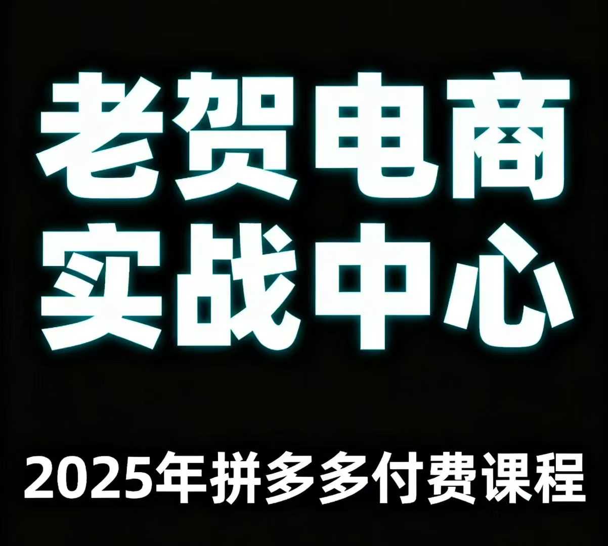 老贺电商2025年拼多多付费课程，用通俗易懂的方法告诉你多多怎么玩-小千网络