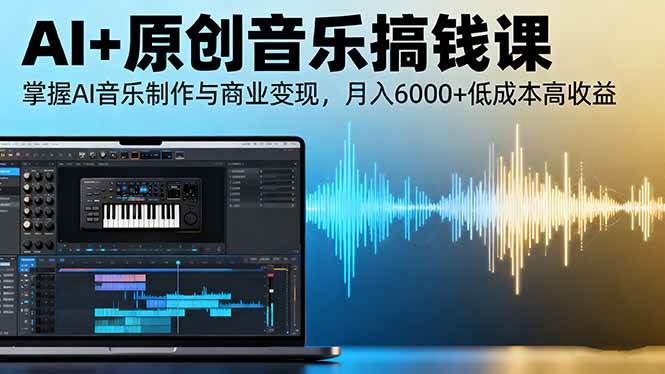 （16324期）AI+原创音乐搞钱课：掌握AI音乐制作与商业变现，月入6000+低成本高收益-小千网络