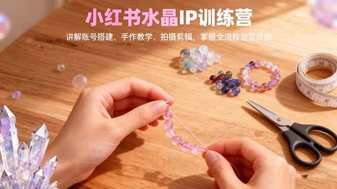 （16475期）小红书水晶IP训练营，讲解账号搭建、手作教学、拍摄剪辑，全流程运营技能-小千网络