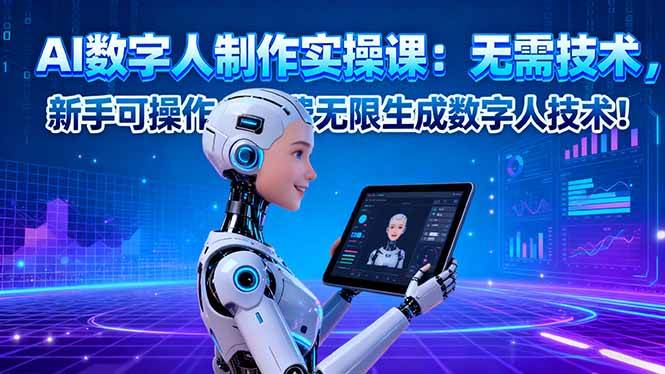 （16376期）AI数字人制作实操课：无需技术，新手可操作，免费无限生成数字人技术！-小千网络