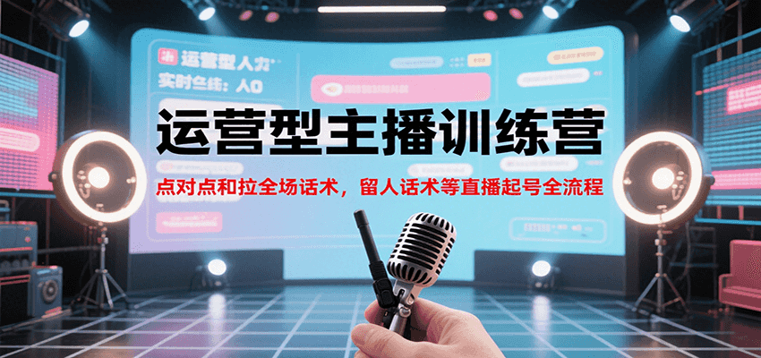 运营型主播训练营，点对点和拉全场话术，留人话术等直播起号全流程（更新8月）-小千网络