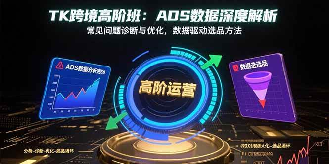 （15809期）TK跨境高阶班：ADS数据深度解析，常见问题诊断与优化，数据驱动选品方法-小千网络