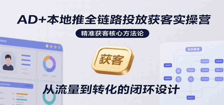 AD+本地推全链路投放获客实操营，快速掌握精准获客技巧，当天投放当天转化高效营销-小千网络